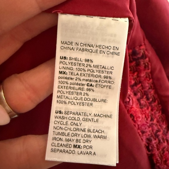 Chico's Vibrant Red Tweed Blazer - Picture 3 of 4